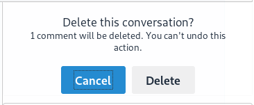 **delete conversation**