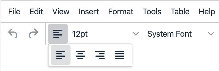 Group toolbar button example