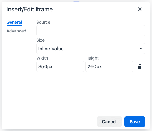 InsertEdit Iframe