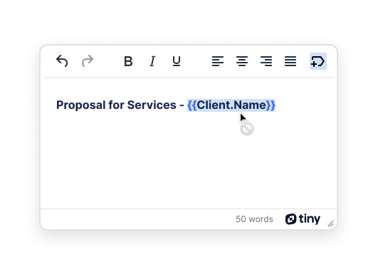 Eliminate render errors A screenshot showcasing Merge Tags usage